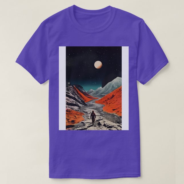 Raum und Zeit Vintage Kunst T-Shirt (Design vorne)