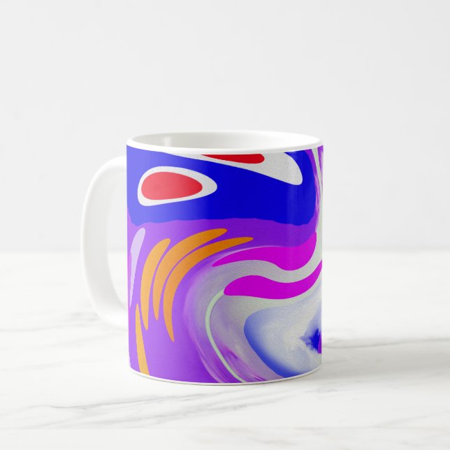 Raum- und Zeitreisekunst Kaffeetasse (Vorderseite Links)