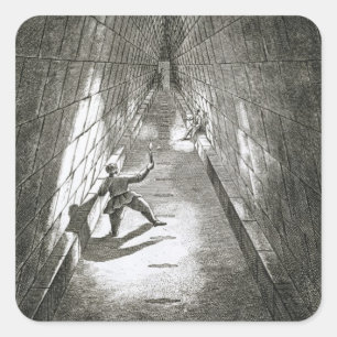 Räume Aufstiege der Pyramide, c.1780 (Gravieren) Quadratischer Aufkleber
