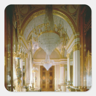 Räume der privaten Appartements Quadratischer Aufkleber