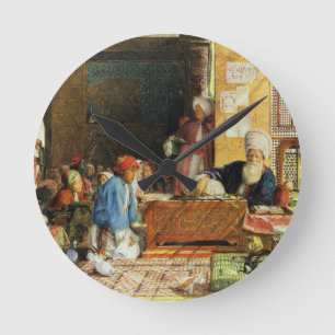 Räume einer Schule, Kairo, 1890 (w/c) (siehe auch Runde Wanduhr