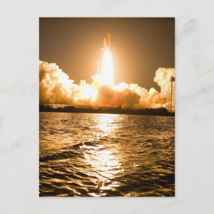Raumfähre abheben postkarte