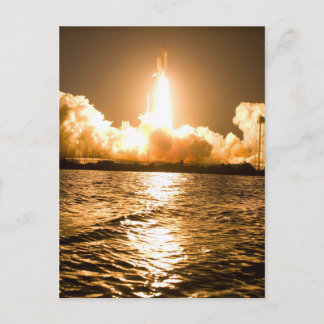 Raumfähre abheben postkarte