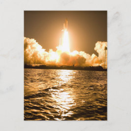 Raumfähre abheben postkarte
