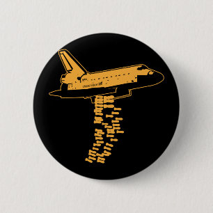 Raumfähre-Bomber-Knopf Button