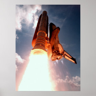 Raumfähre Kolumbien startet weg Poster