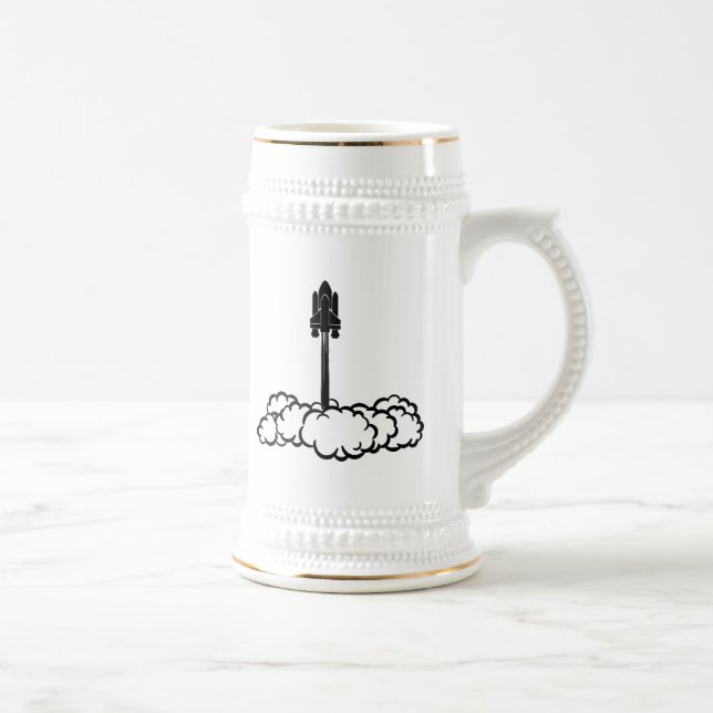 Raumfähre-Produkteinführung Bierglas (Rechts)