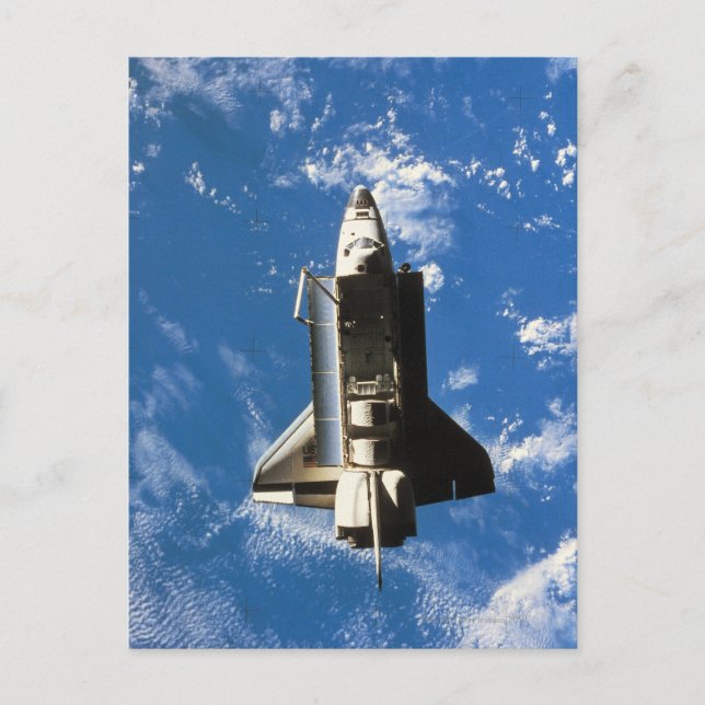 Raumfähre-umkreisende Erde 2 Postkarte (Vorderseite)