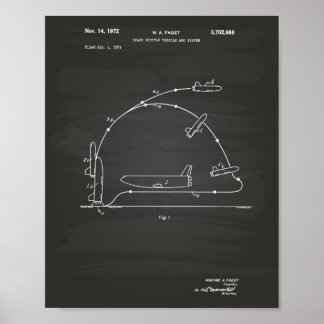 Raumfährenfahrzeug 1972 Patent - Kopfbrett Poster