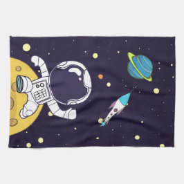 Raumfahrer im Weltraum Geschirrtuch