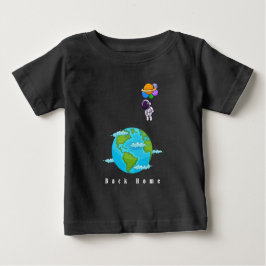 Raumfahrer mit Balloons, die Erde landen Baby T-shirt