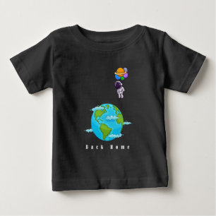 Raumfahrer mit Balloons, die Erde landen Baby T-shirt