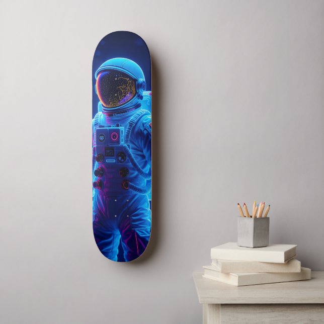 Raumfahrer Skateboard (Wandkunst)