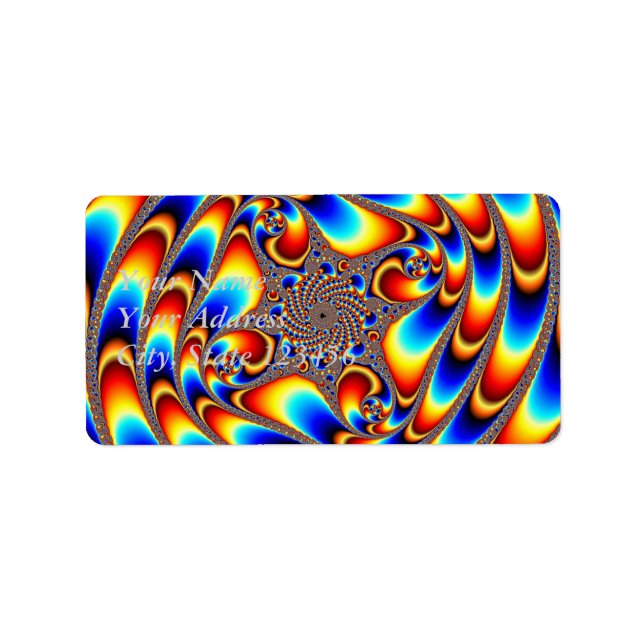 Raumfahrt - Fraktal Adressaufkleber (Vorne)