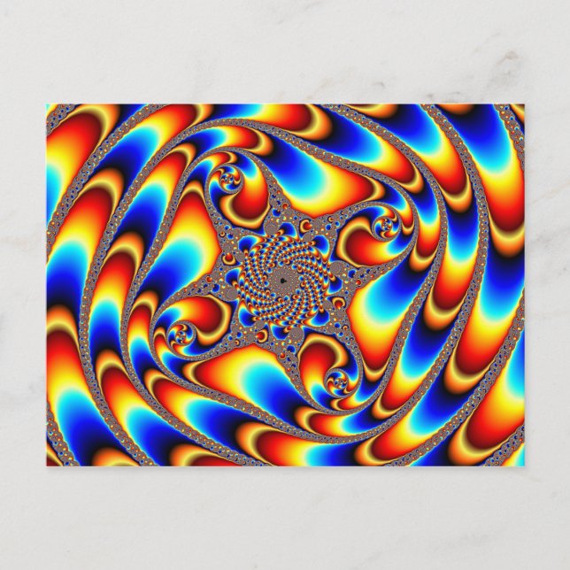 Raumfahrt - Fraktal Postkarte (Vorderseite)