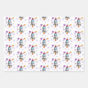 Raumfahrt für Kinder Geschenkpapier Set