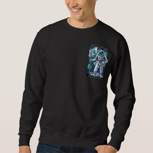Raumfahrt-Illustration des Astronauten Sweatshirt (Vorderseite)