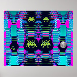 Raumfahrt-Invasion von den Zollwesen Poster