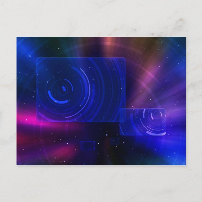 Raumfahrt Postkarte (Vorderseite)