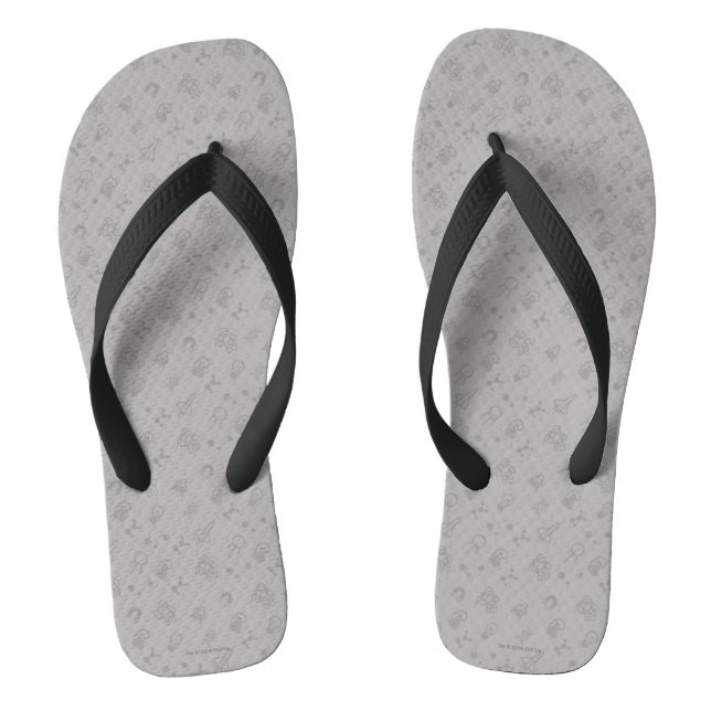 Raumfahrt und Wissenschaftsdoodelle Flip Flops (Fußbett)