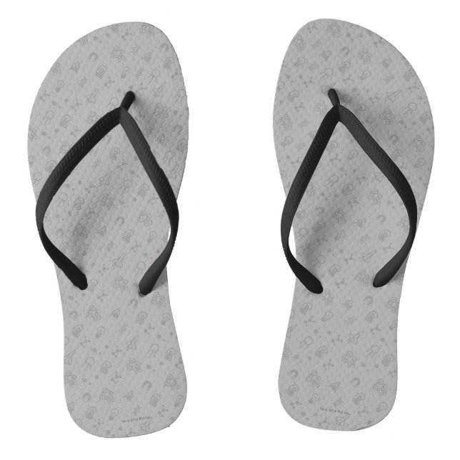Raumfahrt und Wissenschaftsdoodelle Flip Flops (Fußbett)