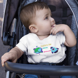 Raumfahrtflugzeug-Cartoon Baby T-shirt