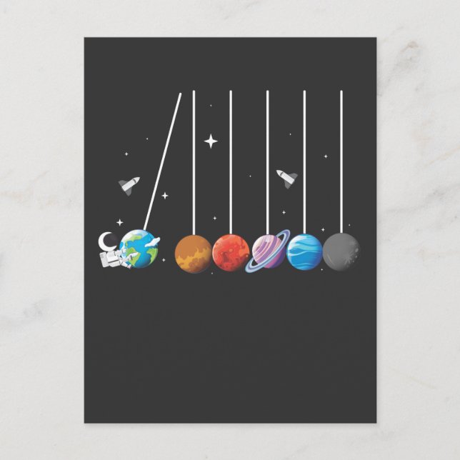 Raumfahrtflugzeug Pendulum-Drehkreuz-Sonnensystem Postkarte (Vorderseite)