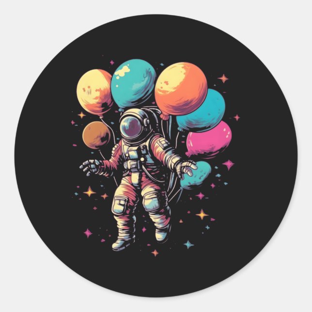 Raumfahrtgalaxie Runder Aufkleber (Vorderseite)