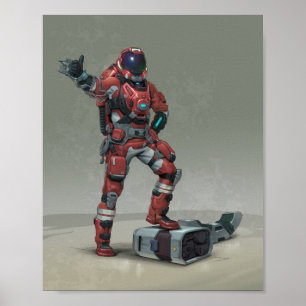 Raumfahrtingenieure 2-Anzug-Poster Poster