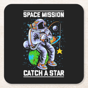 Raumfahrtmission der Astronauten Rechteckiger Pappuntersetzer