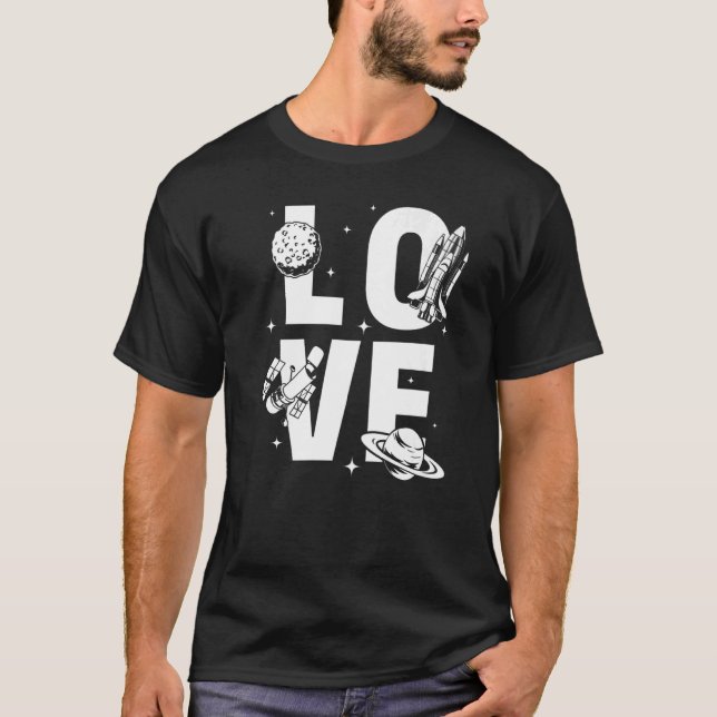 Raumfahrtschiff Liebe Rocket Scientist T-Shirt (Vorderseite)