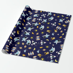 Raumfahrtthema Geschenkpapier