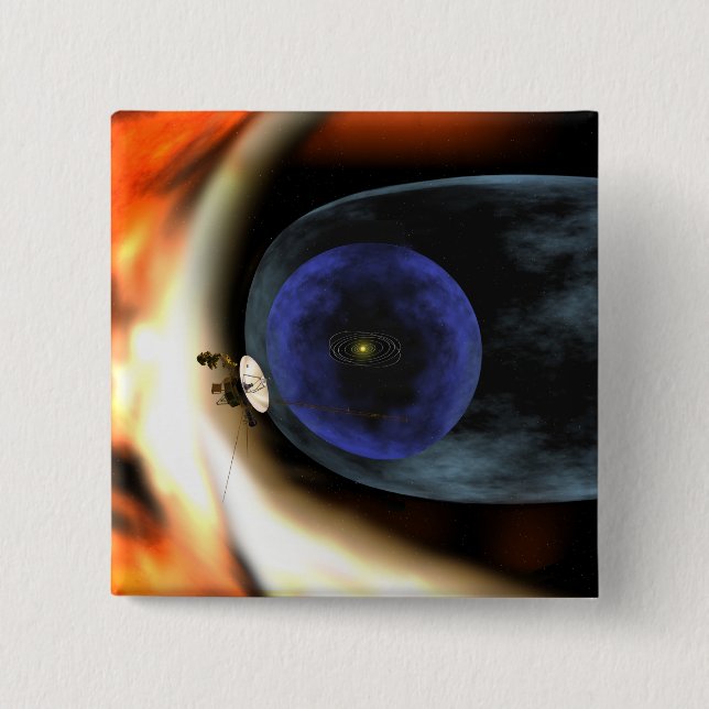 Raumfahrzeug Voyager 2 Button (Vorderseite)