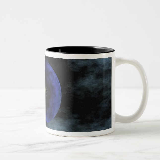 Raumfahrzeug Voyager 2 Zweifarbige Tasse (Rechts)