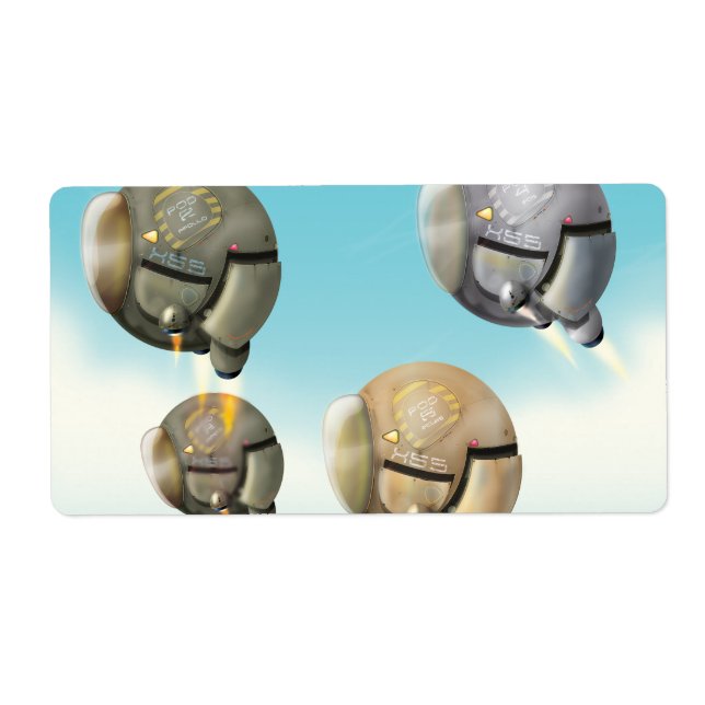 Raumfahrzeuge, die durch den Planeten fliegen (Vorne)