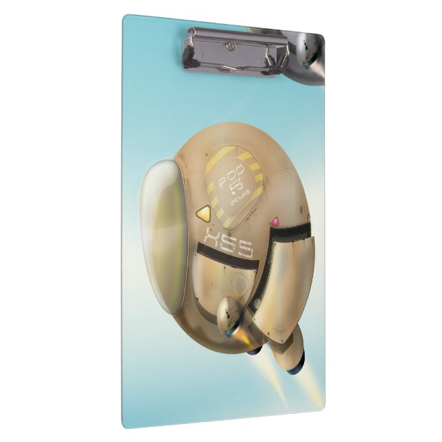 Raumfahrzeuge, die durch den Planeten fliegen Klemmbrett (Rechts)