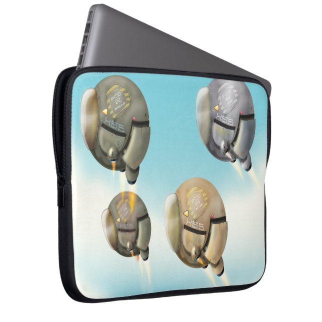 Raumfahrzeuge, die durch den Planeten fliegen Laptopschutzhülle (Vorne Rechts)