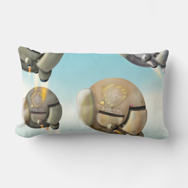 Raumfahrzeuge, die durch den Planeten fliegen Lendenkissen (Vorderseite)