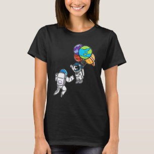 Raumforschungskolon Astronaut Planet Ballon Outers T-Shirt