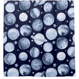 Raumgalaxie: Aquarellbilder Duschvorhang