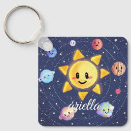 Raumgalaxie Planeten Schlüsselanhänger