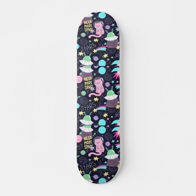 Raumkatze Skateboard (Vorne)