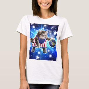 Raumkatze spielt Basketball T-Shirt