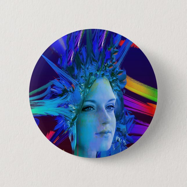 Raumkristall Button (Vorderseite)
