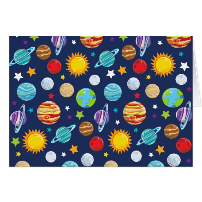 Raummuster, Planeten, Sterne, Kosmos, Galaxie (Vorderseite (Horizontal))