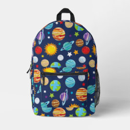 Raummuster, Planeten, Sterne, Kosmos, Galaxie Bedruckter Rucksack