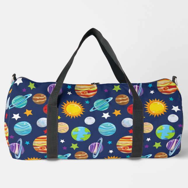 Raummuster, Planeten, Sterne, Kosmos, Galaxie Duffle Bag (Vorderseite)
