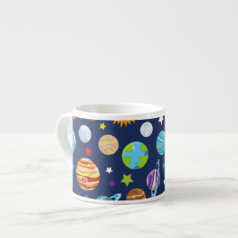 Raummuster, Planeten, Sterne, Kosmos, Galaxie Espressotasse