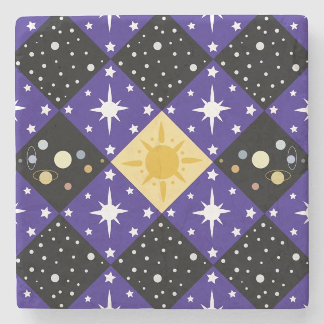 Raummuster Steinuntersetzer (Vorderseite)