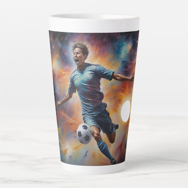 Raumnebel Fußball-Shot Milchtasse (Vorderseite)